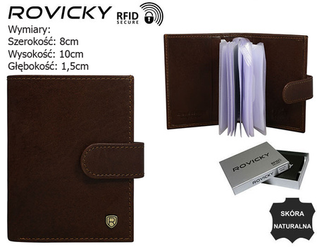 Skórzane etui na dokumenty TW-04-RVT-2329 D.Brown