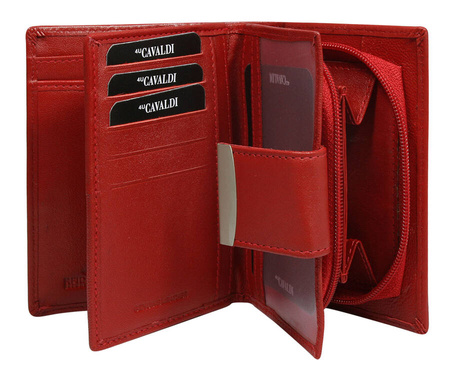 WOMEN'S leather wallet RD-04-GCL-NL Red