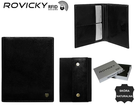 Portfel męski skórzany N02-RVT Black