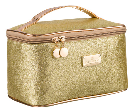 A large glitter cosmetic bag PTN KOS-L04-B Gold Peterson