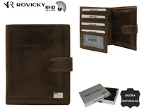 Portfel skórzany RFID PC-108L-BAR Brown