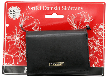 Portfel damski skórzany 445-IL1-BL Black