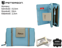 PTN KA-27 Sky Blue+Grey Leather Wallet