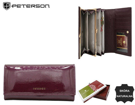 Women's leather wallet PTN 42122-SH Purple