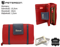 PTN KA-27 Red+Navy leather wallet