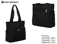 A women's shoulder shopper bag PTN CTY-04 Black