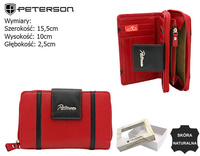 PTN KA-27 Red+Black leather wallet