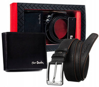 Gift Set with Genuine Leather Wallet and Belt with Traditional Buckle - Pierre Cardin ZM-PC15