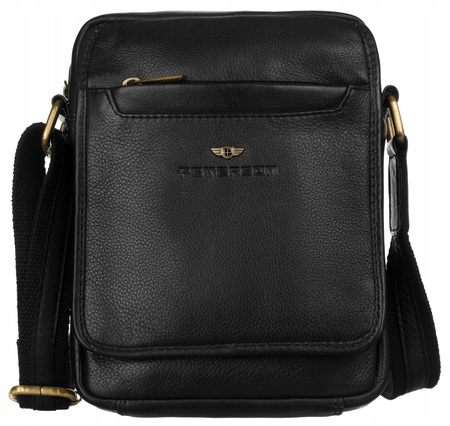 PETERSON leather bag 1117-NDM BLACK