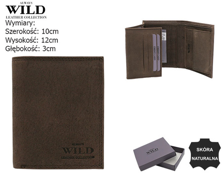 Leather wallet CZ-13-HLF Brown