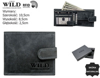 Leather wallet N0035L-CHM Black