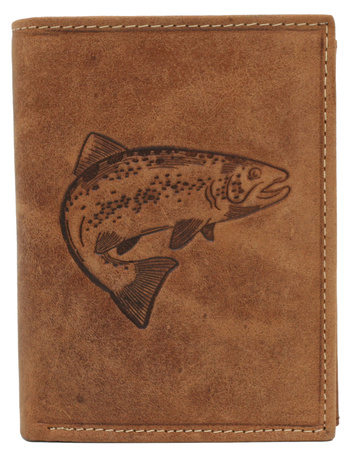 Portfel skórzany RFID N4-CHM-FISH Cognac